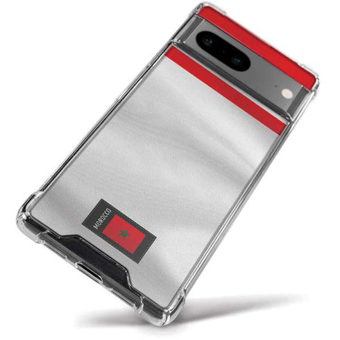 Morocco Soccer Flag Google Pixel 8a Clear Case